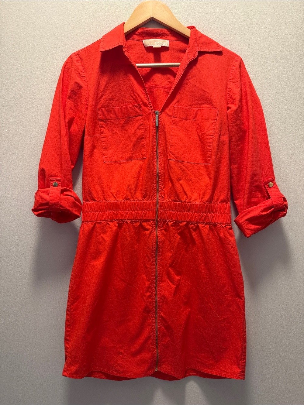 Michael Kors Women’s Red Zip-Front Dress
